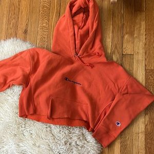 Cropped Champion Hoodie Orange